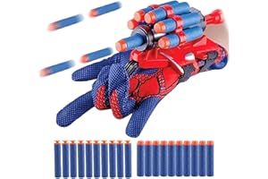 SUPMEHERO Spider Web Shooter - Spider Gloves Web Shooter Toy,Spider Kids Plastic Cosplay Launcher Glove Super hero Movie Launcher with Wrist Toy Set Funny Decorate Children Educational Toys Wrist Launcher