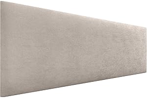 DHOME Cabecero de Polipiel o Tela AQUALINE Liso cabeceros Cabezal tapizado Cama Lujo (Tela Beige, 150cm (Camas 150/160))