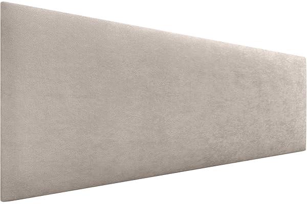 DHOME Cabecero de Polipiel o Tela AQUALINE Liso cabeceros Cabezal tapizado Cama Lujo (Tela Beige, 150cm (Camas 150/160))