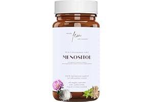 Inositol FEM Menositol 19-en-1, Gérer Menopause avec Inositol Myo & D-chiro, Isoflavones, Ashwagandha, Maintenir Santé Métabolique, Confort & bien-être pendant la ménopause, Sans hormones ni soja