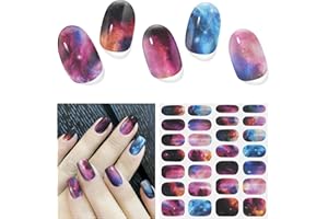 ‎DUKASOU Nail Foil UV Hardening – Pack of 28 Nail Stickers UV Gel Nail Foils Self-Adhesive Nail Stickers Nail Polish Strips Gel Nail Stickers Art Stickers DIY for Women Girls Decoration