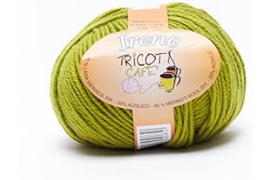 Woolove - Irene - gomitolo filato misto Lana Merinos irrestringibile morbido adatto a tutte le età per Ferri/uncinetto: 3.00/4.00 Made in Italy - 1pz -Verde Acido 21/8