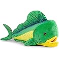 lilizzhoumax Simulation Mahi Mahi Fish Plush Toy 45cm/18”, Realistic Stuffed Animal Mahi Mahi Fish Plush Toy, Cute Ghost Head Knifefish Plush Toy Super Soft Sea Animal Home Decoration Gift for kids