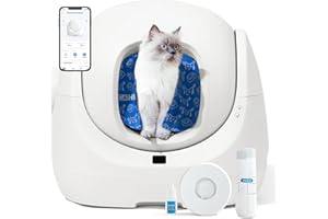 CATLINK Baymax Litiere Chat Autonettoyante Capacité 70L– Protection Anti-Fuites Latérales Améliorée, 7 Niveaux de Sécurités, Appli & Détection Multi-Chats – pour Foyers Multi-Chats