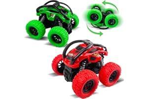 Rseuphiee 2 Pezzi Monster Truck, Auto Giocattolo per Bambini, Inerzia, Fuori Strada 360° Stunt Rotazione, per Più di 3 Anni, Compleanno