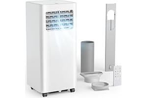 EUHOMY Air Conditioning Unit - Portable Air Conditioner, 4-in-1 - Cooling, Fan, Dehumidifier & Sleep Mode | Remote Control, Digital Display, 24H Timer,Window Kit,Energy Efficient | Covers 215 sq.ft