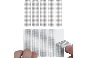 REDTRON Samoprzylepny zestaw do naprawy moskitiery okiennej, 120 częściowa samoprzylepne naprawa siatki okiennej ekranu tasma naprawcza do otworów drenażowych w oknach