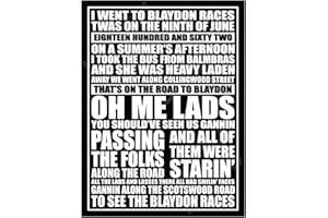 HANDMADE Metal Sign Plaque Print Poster Newcastle Blaydon Races Song Lyrics Fan Chant Football Gift Dad Man Cave Shed Home Bar Ref7055 (10x8 inches (Approx) 25cmx20cm)