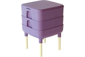 FCMP Outdoor - The Essential Living Composter, compostador de Gusanos de 2 bandejas, Ciruela