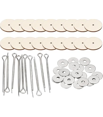 10 Sets 20mm Doll Joint Connectors – Cotter Pin Joints With Fibreboard For DIY Doll Making