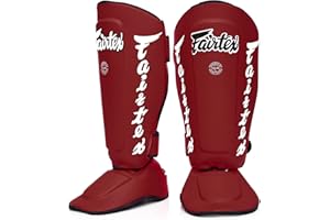 Fairtex Muay Thai SP7 Protège-Tibia avec Protection de Pied Amovible, pour Boxe et Arts Martiaux Mixtes