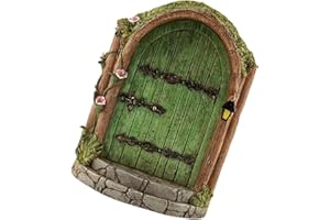 LEARNLYRICS Giardino delle fate in miniatura, si illumina al buio, porta della camera da letto e finestra, statue degli alberi – abbraccio, cortile e sculture da giardino, giardino delle fate, casa mistica,