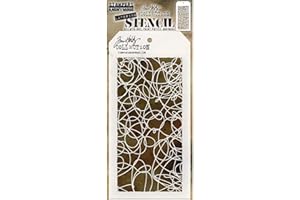 Stampers Anonymous Tim Holtz Doodle Stencil, Transparent, 28.3 x 11.4 x 0.1 cm