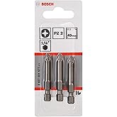Bosch Professional Accessories Screwing Tip, Grey, 3 Pieces