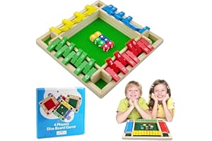 WTZWYFWJ Shut the box 2-4 giocatori giochi da tavolo, gioco da tavolo in legno con 8 dadi, gioco dei dadi in scatola, giochi di matematica,per bambini adulti,classe familiare o bar