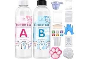 DECORROM Taba Squishy Set - 500g Flüssigsilikon Squishy Maker für superweiche Katzenpfoten, DIY Bastelset zur Stresslinderung & Entspannung, ideal für Katzenliebhaber, Hamster-Fans und kreative Menschen