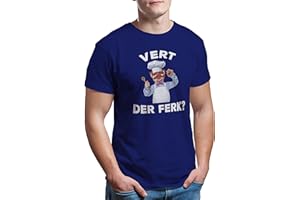 Trend Creators Fun Swedish Chef Vert Der Ferk Royal Blue T-Shirt for Mens Size XL