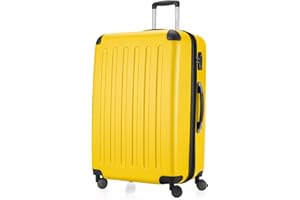 HAUPTSTADTKOFFER - Spree - Valise plus Grande de soute, Trolley Rigide ABS, TSA, extensible, extra léger, 4 roues, 75 cm, 119 L, Jaune