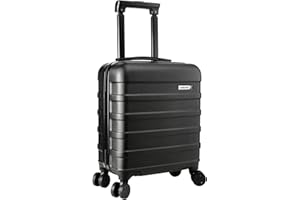 Cabin Max Anode Carry on Suitcase 45x36x20cm Lightweight Hand Luggage Suitable for Easyjet Under Seat (Black)