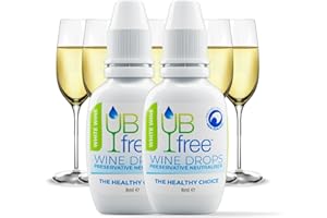 UB FREE Wine Drops - 2 Pack - Un dissolvant naturel de sulfite pour le vin blanc - Réduit naturellement les allergies au sulfite dans le vin - Fonctionne avec le champagne