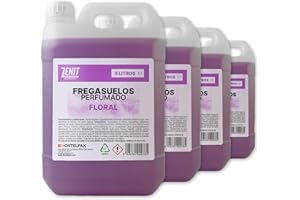 HOSTELPAK 4 x 5 litros Fregasuelos perfumado | Limpiasuelos fragancia | Producto profesional y para el hogar (Fragancia primavera, 5 litros)