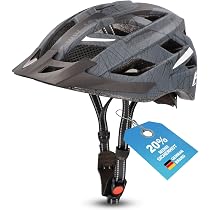 Fischer Erwachsene Fahrradhelm, Radhelm, Cityhelm Urban Plus Brooklyn, S/M, 52-59cm, blau, mit integriertem LED-Rücklicht Sport & Freizeit