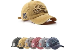 TRABIG Czapka męska damska, prana i oddychająca w stylu retro, czapka bejsbolowa, unisex, 100% bawełna, regulowana czapka z daszkiem do biegania na świeżym powietrzu, obwód głowy 56-60 cm