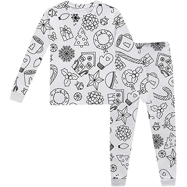 Halloween Schlafanzug Kinder 2-teilig - Skelett Design Langarm Pyjama