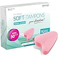 JOYDIVISION Soft-Tampons mini I 50 Pieces I Threadless tampons for Sports, Swimming & spa I Menstrual sponges Ultra Soft I Easy Insertion & Removal I mini Soft Tampon Without Thread