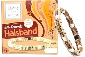 DALIAS DOGS EM-Keramik-Halsband für Hunde & Katzen - Maßanfertigung EM-Band Original US-Paracord (41-50 cm, Bordeauxrot)