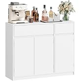 Hzuaneri Kitchen Sideboard with 2 Drawers and 3 Doors, 3 x 100 x 81.5 cm | Modern Style Adjustable Shelves Storage Cabinet fo