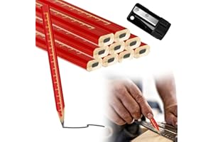 NPQ 10 Pcs Flat Carpenters Pencil Scale Joiners Pencil for Any Craftsman Builder Construction Worker Contractor for Wood Stone Concrete Plywood Bricks Drywall Stucco