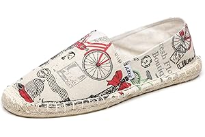 Altxic Espadrilles Plates en Toile Confortables à Bout Fermé pour Homme