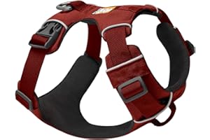 RUFFWEAR Front Range Hundegeschirr mit Brustring, Reflektierendes Gepolstertes Anti-Zieh-Geschirr, Red Clay, XS