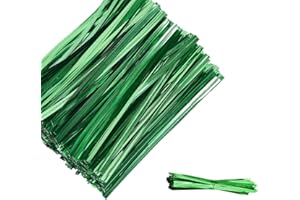 NAZEAUF 200Pcs Metallic Twist Ties - Plastic Bread Twist Ties - Candy Twist Ties - Reusable Plastic Bread Twist Ties, Bag Sealers Twist Tie - for Candy Food Bags Cake Snacks Party Gift Bag Supplies (green)