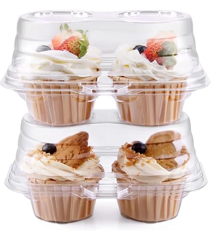 Contenitore per mini cupcake in plastica trasparente, scatole per mini
