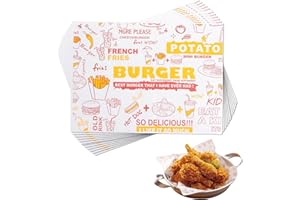 APACALI 500PCS Greaseproof Paper Sheets 26 x 36cm, 10.2 x 14.1 Burger Paper Sheets, Food Wrapping for Sandwich, Hamburgers, Fries, Cake