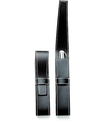 DELMON VARONE Premium Füllfederhalter Schwarz Mit Lederetui - Nachfüllbar Mit Stahlfeder & Gravur Möglich
