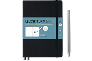 ‎LEUCHTTURM1917 LEUCHTTURM1917 362362 Skizzenbuch Medium (A5), Hardcover, 112 Seiten (150 g/m²), Schwarz