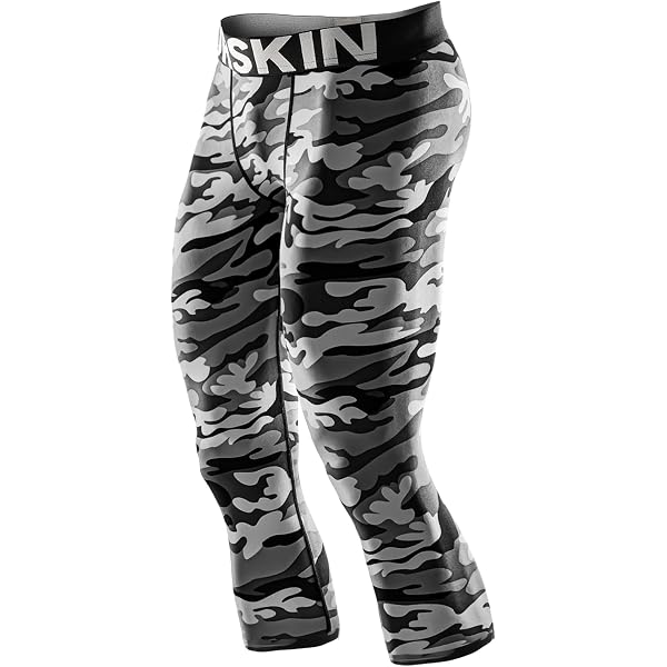 QinMMSPORTS Sport Leggings Herren Laufhose Strumpfhose Camouflage Compression Tights Funktionswäsche Quick Dry Kompression Hose Für Fitness Gym Joggen