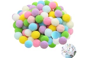 PROBUK 500 Pompones de Colores para Manualidades, 10mm Mini Pompones Suaves para Niños, Ideales para DIY, Decoración & Actividades Creativas, Colores Vivos y Variados