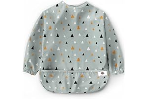 Bubba Bear ® Baby Weaning Bib with Sleeves | Long Sleeve Coverall Bibs Set | Toddler Led Feeding Sleeved Accessories for Babies from 6 Months Waterproof Apron Cape For Toddlers