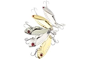 5 unidades OriGlam, señuelo resistente de pesca de metal VIB, hilo de pescar para pescar lubina.