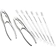 KitchenCraft Seafood Tools Set with Crab Claw Crackers and Lobster Forks, Stainless Steel, 8 Pieces