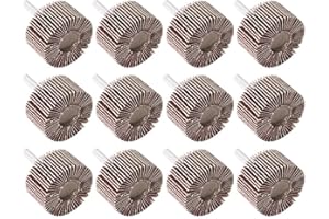 ENMAYODE 12pcs Flap Wheels Set,Sanding Flap Wheel for Drill - Versatile Paint Stripping Tool,2"x1"x1/4" Dimension Flap Wheels for Removing Rust,Smooth Finish and De-burring,3PCS of each 40/60/80/120 Grits
