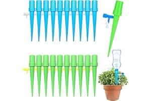 Atsmoce® Lot de 20 Irrigation Goutte à Goutte Kit - Arrosage lent et précis des plantes/pots - Convient à la plupart des bouteilles