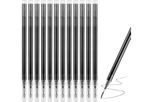 WRTEEASE 12-Pack Erasable Pen Refills, Compatible with Pilot Frixion Pens, Black Ink, 0.5 mm Stainless Steel Tip - Smooth, Durable Writing Experience (Black)
