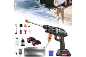 LTPAG Cordless Pressure Washers 21V, 1500W Portable Cordless Power Washer Uk, with 2 Nozzle, 2 Batteries, 5M Hose, High Pressure Cordless jet Washers/Pressure Washers for Car Floor Gardening Cleaning