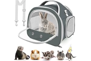 Small Animal Bag,ERKOON Small Pet Carrier Guinea Pig/Rabbit/Bird/Pet/Chinchillas Travel Carriers Bag,Portable Pets Transport Bags With Shoulder Strap & Removable Mat, Comfort Airline Approved