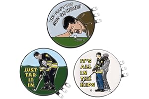 OUZHOU Happy-Gilmore Golf Hat Clips Golf Accessories, 3pcs Golf Ball Markers with Magnetic Hat Clip For Golf Gloves Hats Bags Caps Visor Belt Pocket Lot,Golf Ball Marker for Fathers Day Birthday Gift